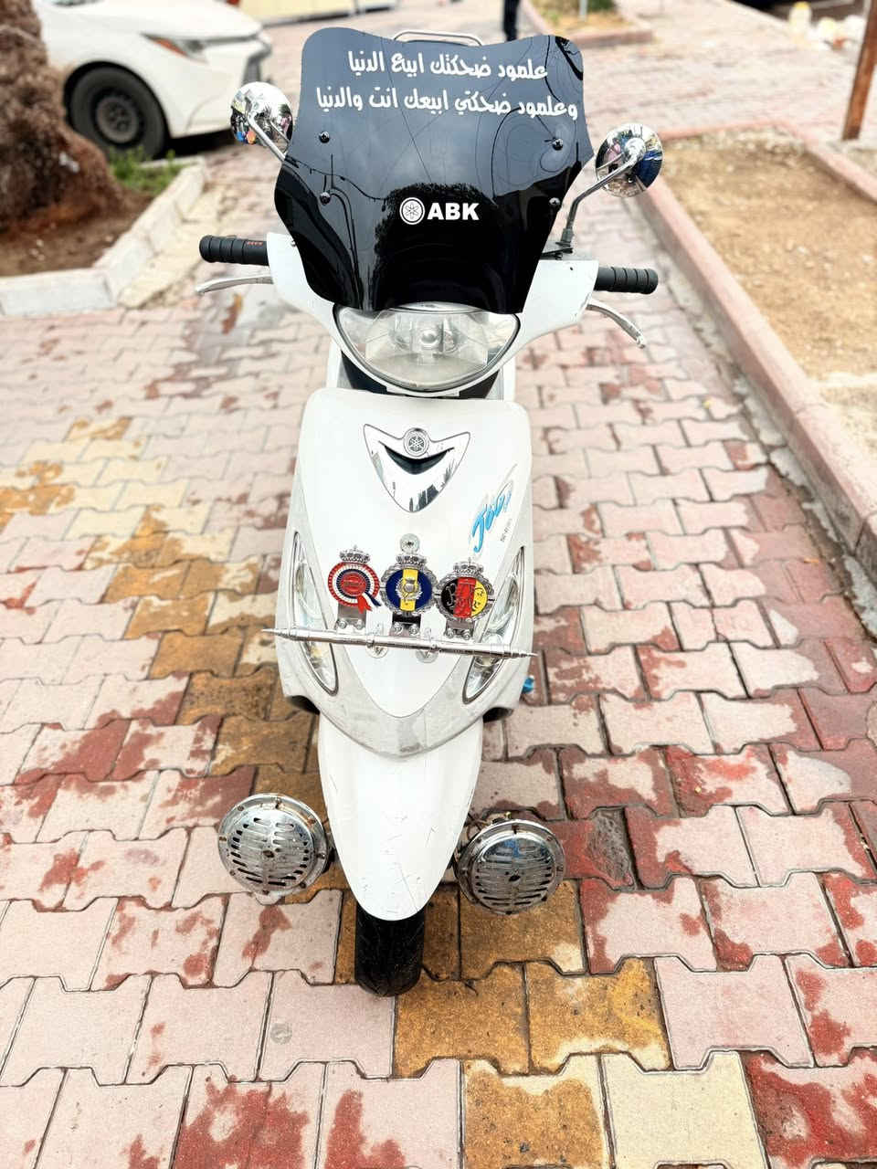 سلام عليكم دراجه البيع كاملة هية ول غراض مكان شعلة حي جوادين *********** مكفولة من كلشي 1400 وبيهه مجال
