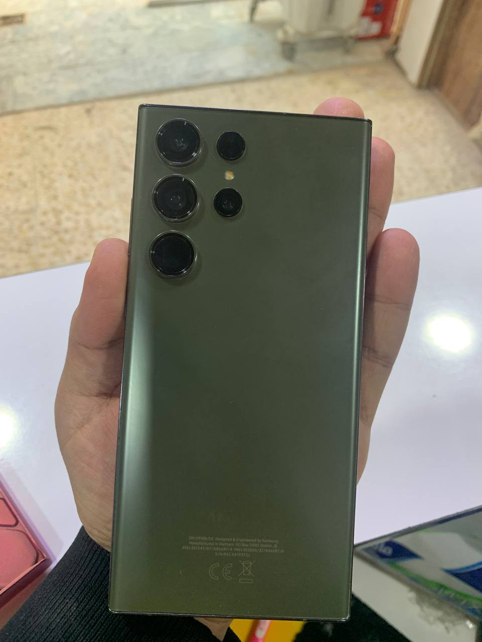 سلام عليكم S23التره جهاز نضيف بي نقطه بشاشه مثل ماموضح بلفديوه ذاكر256 دبل سيم كارت جهاز لا مفتوح ولا شي توصيل ماعندي مكاني حله سعره ٤٥٠ الف رقم *********** جهاز شغل طبيعي
