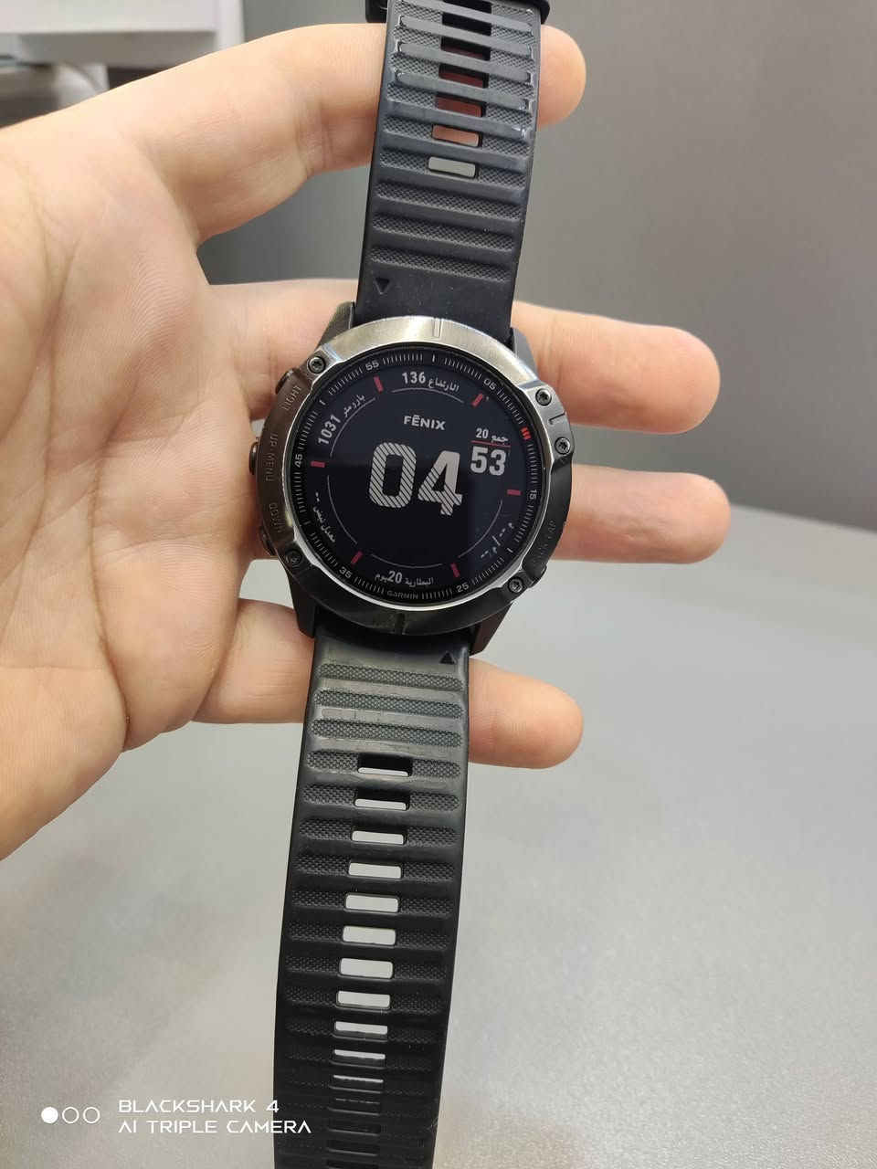 garmin fenix 6X pro
نضافة 90 /💯 
حجم 51 mm 
شحن 21 يوم كيبل شحن أصلي 
تدعم خرائط العراق للاستفسار ***********
