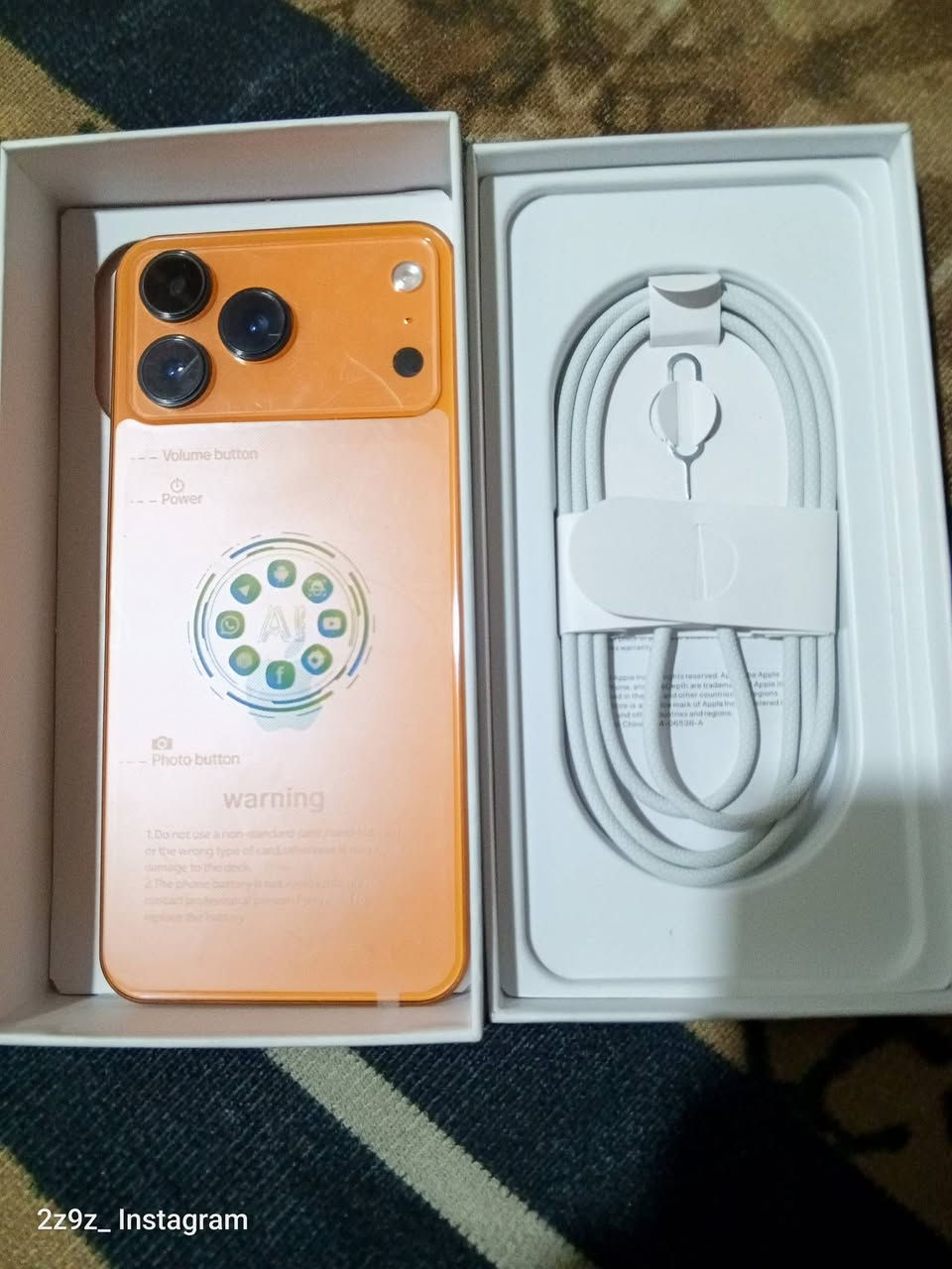 السلام عليكم كوبي ايفون 17برو 110وبي مجال مكاني بصرة زبير الي يريده يجي وتساب ***********
