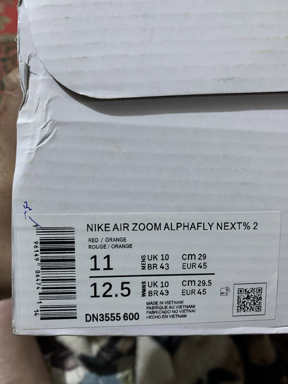 نايك زوم اكس قياس 45 طول القدم 29سم مع علبة الوكالة اصلية 100‎%‎ مع جواريب هدية السعر 50 مع التوصيل


**إذا كنت صاحب هذا الإعلان وتريد حذفه لأي سبب، رجاءا أرسل رسالة إلى الدعم الفني**