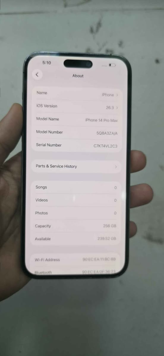شاشەی گۆرایە لەگەل پشتو پاتری
ئایفۆن ١٤پرۆماکس
٢٥٦گێگا
دووسیم 
نرخی ٤٠٠دولار قفلە أربيل, العراق


**إذا كنت صاحب هذا الإعلان وتريد حذفه لأي سبب، رجاءا أرسل رسالة إلى الدعم الفني**