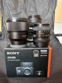 كامرة A6400 • سوني • شتر ١٦١٧','عدسة ٨٥مم F1.8','عدسة ٥٠مم F1.7','استخ...