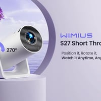 🎬✨ بروجكتور Full HD 1080P بدعم 4K مع ألوان زاهية وآمنة للعين 👀 يدور 18...