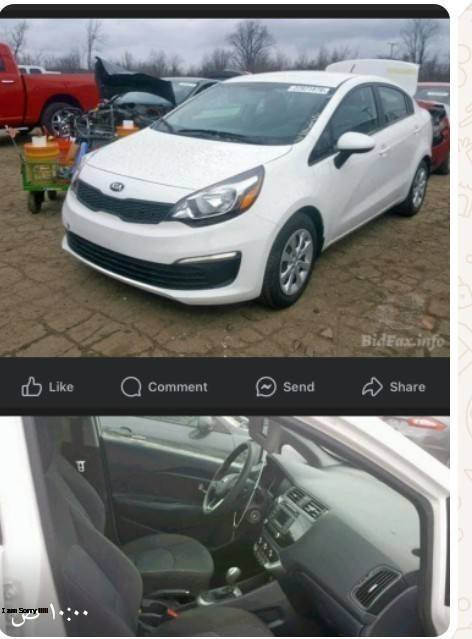 سلام عليكم ريو موديل 2017 مكفوله من الصبغ فقط الدعاميه السياره حلوه نضيفه السعر 103 وبيهة مجال ترهم مراوس ***********
