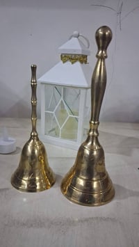 جرسين نحاس • نقش يدوي • ديكور تراثي