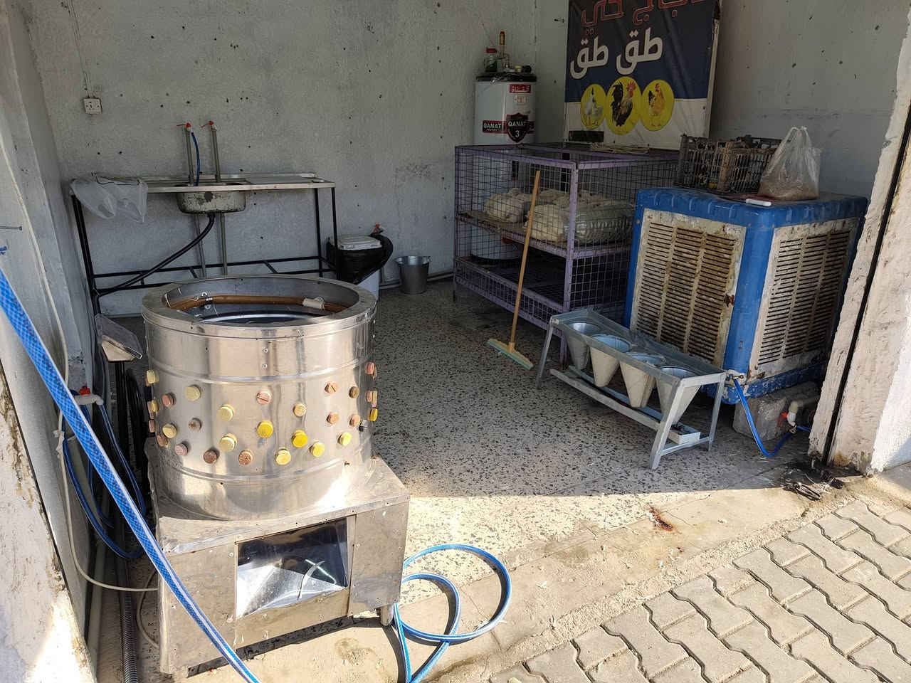 غراض محل دجاج حي للبيع كامل شلع حتى تانكي موجود السعر مليون و٢٠٠ الف اي استفسار اتصال *********** بي واتساب
