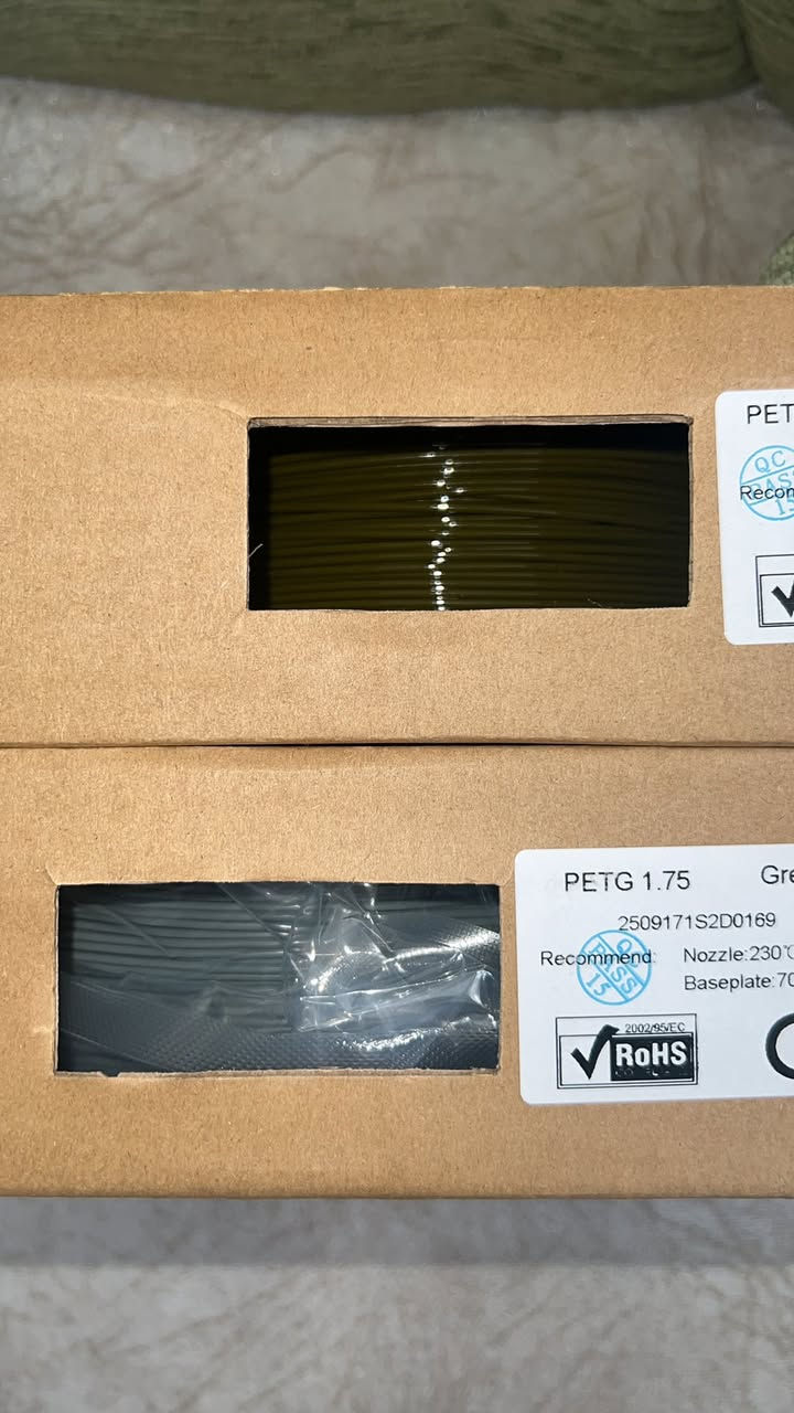 Petg filament 1kg  13,000 delivery to whole iraq.
Whatsapp: 9647502123310


**إذا كنت صاحب هذا الإعلان وتريد حذفه لأي سبب، رجاءا أرسل رسالة إلى الدعم الفني**