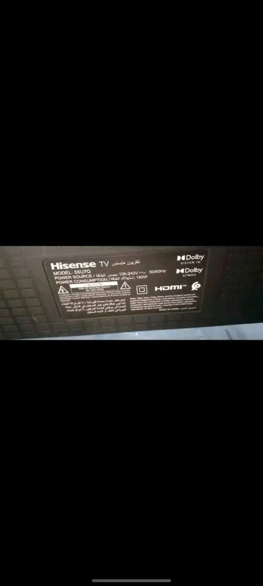 شاشه هايسنس U7Q 2025 الي هيه أحدث موديل ب U7 وأفضل موديل شاشه mini led حجم55 شاشه فول من جميع النواحي الشاشه نضيفه جدا مستخدمه شيء قليل وضمانه ما خلصان رايده ب (700) الف مكاني(بغداد الأمين الثانية) رقمي *********** وبي واتساب
