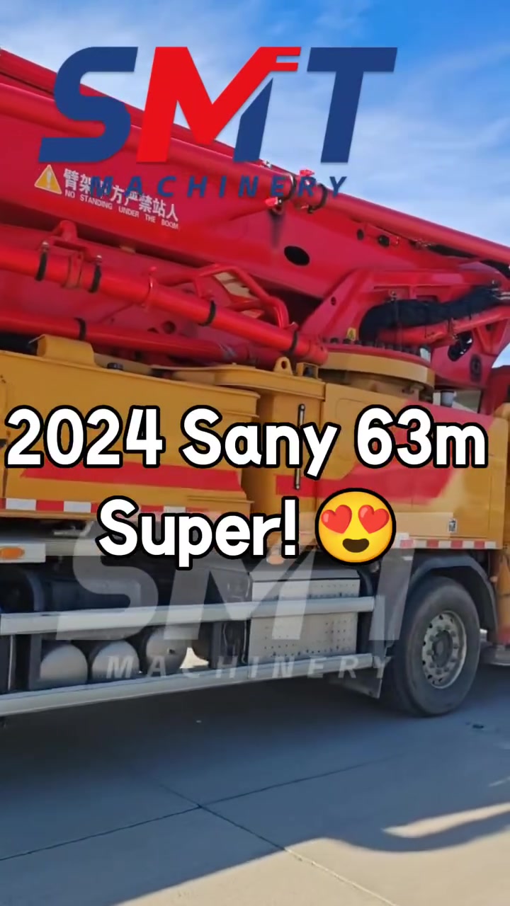 Very good condition Used concrete pumps 2024 Sany 63m  LOW PRICE for sale! 😍😍😍 #二手混凝土泵车 #三一泵车 #二手泵车  #usedconcretepumps #smtmachinery
#sanypump #zoomlionpumps #sanypump70m #putzmeisterpump
www.cssmartmachinery.com 
WhatsApp or WeChat :  +86 18673183841


**إذا كنت صاحب هذا الإعلان وتريد حذفه لأي سبب، رجاءا أرسل رسالة إلى الدعم الفني**
