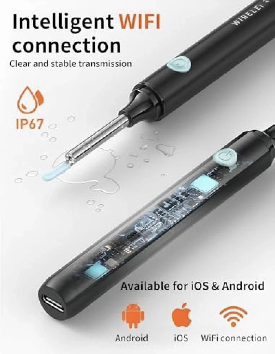 منظار الأذن لإزالة شمع الأذن

Earwax Remover Otoscope, Hopefox 5MP HD Wifi Ear Cleaner tpvz

5.OMP WiFi earwax remover: wireless otoscope, don't worry about the cable problem. The WiFi is built inside the small body. 5.0MP lens full HD resolution can provide superior clear image, equipped with silicone ear spoon to make you and children more comfortable and safe in use.

IP67 Waterproof Lens: The lens of our ear endoscope camera has the waterproof protection grade IP67. In daily cleaning, it can be washed with water or wiped with alcohol. Note: only the lens is waterproof, the body machine is not.

Multi-purpose and wide compatibility: the otoscope has a wide range of applications, the wifi ear cleaner otoscope can not only be used to remove earwax, but also to observe other body parts such as nose or throat. Otoscope camera is suitable for adults, children and pets. Perfectly compatible with iOS and Android smartphones or tablets (except Windows)
USB-C Fast Charging The battery capacity of the otoscope ear cleaner is 240mAh, equipped with Type-C charging interface, which can work continuously for about 50 minutes or for about 60 days in standby mode. 
Note: when using for the first time, we recommend fully charging the otoscope before using


**إذا كنت صاحب هذا الإعلان وتريد حذفه لأي سبب، رجاءا أرسل رسالة إلى الدعم الفني**