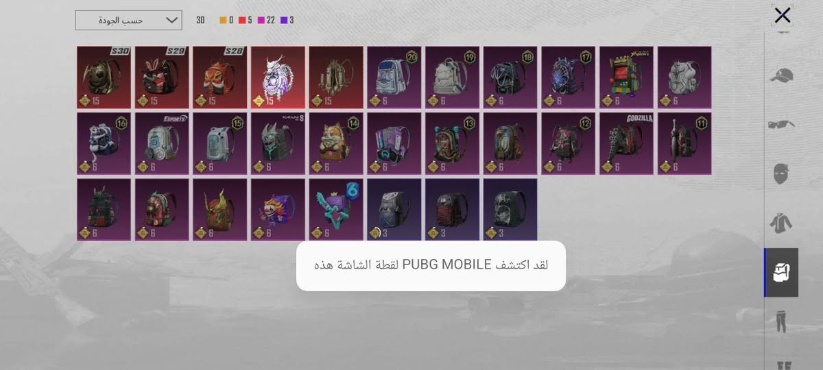 حساب ببجي لفل المجموعه 54بيه ،38,سلاح يطور منهم 12كل مسج بيه امفور ثلجي لفل 1وناري شكل نهائي +بدله اكس و بيه 6احجار مراوس ب حساب مزرعه مرتب يوجد واتساب ***********
