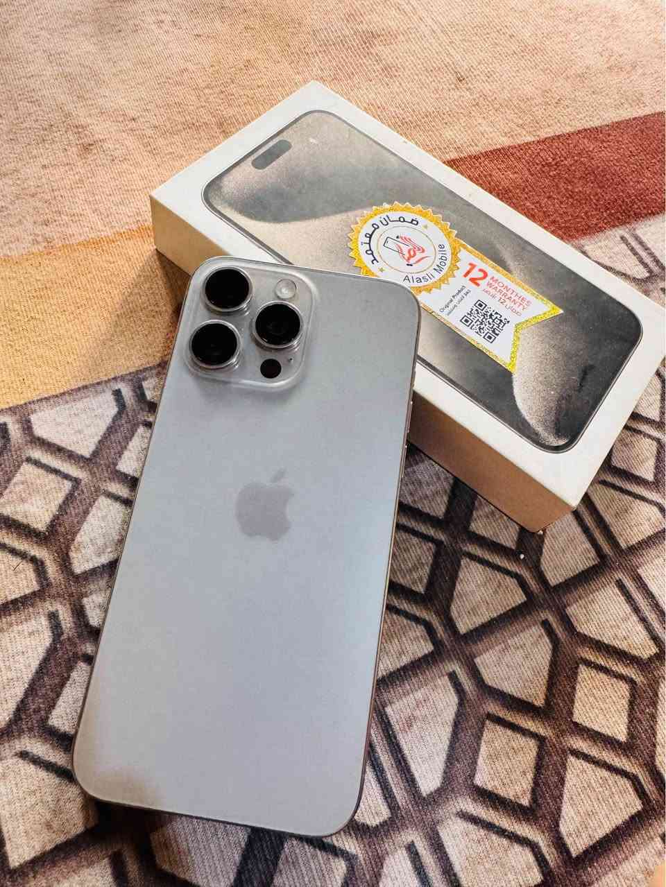 📱ايفون 15 برو ماكس
🔋بطاريه 90 عدد الدورات 688
📞دبل سيم كارت 
 نموذج M / ZAA شرق اوسط 
الجهاز نظيف كلش نظافته 100‎%‎
السعر مليون و75 
مكاني نجف - كوفه *********** النجف, العراق
