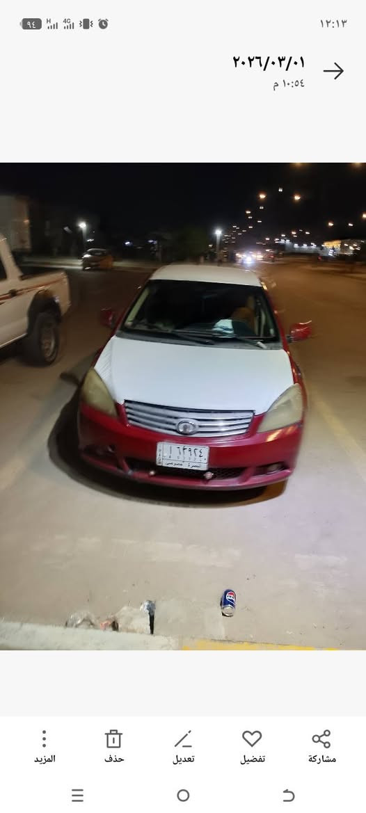 موديل 12 رقم بصرة مشروع وطني  بالبصره سنويه ل السعر ٢٨ بيهه مجال محرك  السياره***********
