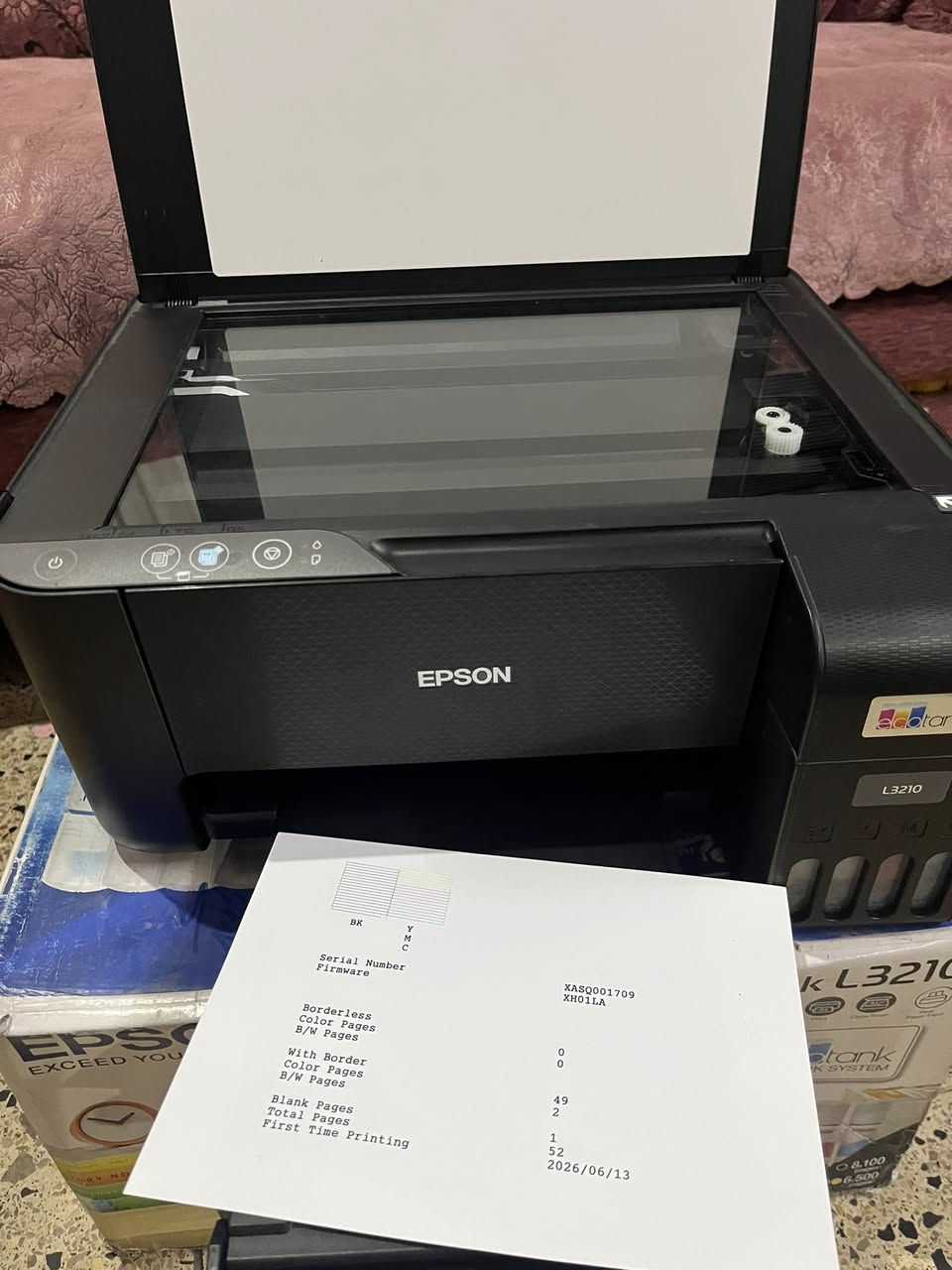 طابعه ايبسون موديل 3210 حقن خارجي اسكنر استنساخ ملون واسود وابيض الطابعه جديده لوك ساحبه 52 ورقه بعدها جديده ملحقاتها كامله كيبل تشغيل وكتلوكات وقرص تعريفي الطابعه جديده كلش الطابعه سعرها 150 الف الشراي يتصل على الرقم    تحياتي ادمن ***********
