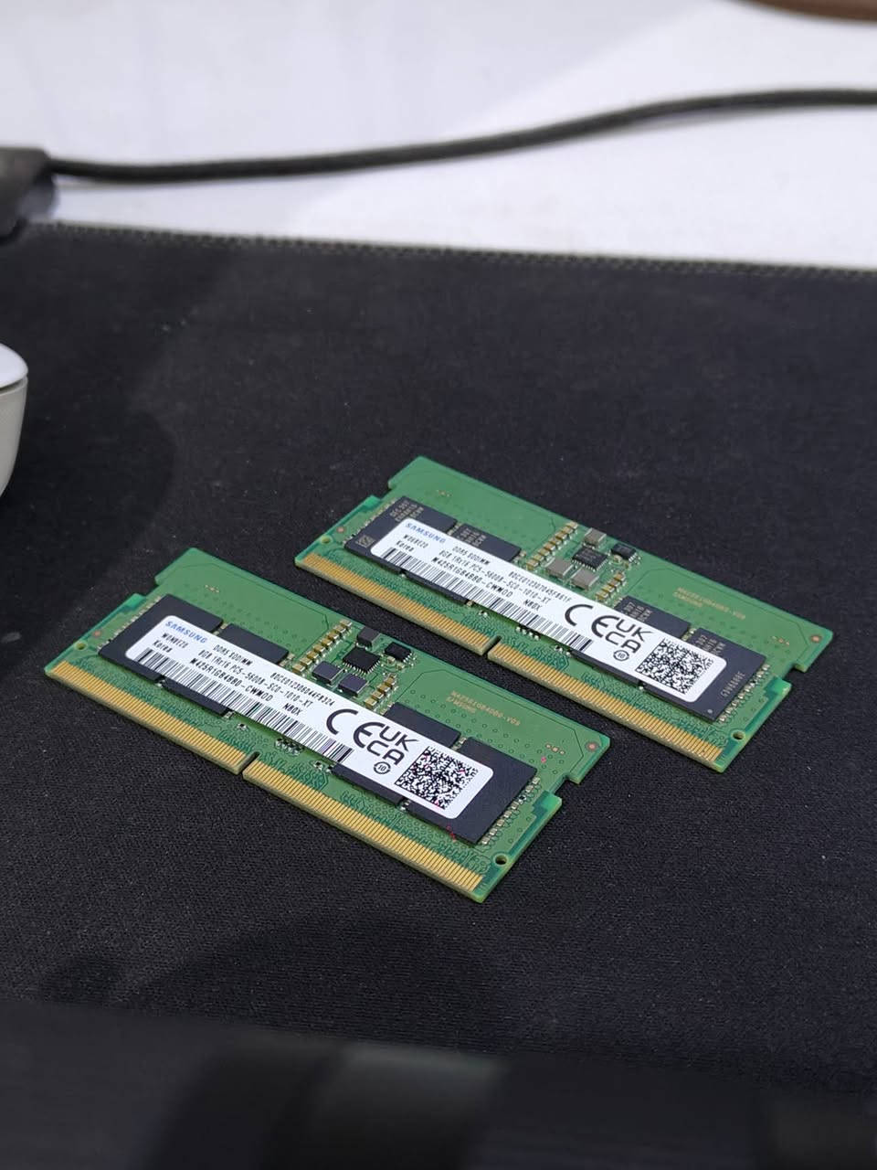 رامات لابتوب samsung اصلي مستخدم للبيع
مساء الخير
اخوان حدثت رامات لابتوبي و ذني القديمات ما بيهن شي بس ما احتاجهن بعد

الرامات 16GB كل واحد 8GB نوع DDR5 الحديث الي يجي ويه الجهاز  (lenovo legion) سرعتهن 5600

السعر 75 الف فقط للزوج و بيهن مجال
توصيل موجود


**إذا كنت صاحب هذا الإعلان وتريد حذفه لأي سبب، رجاءا أرسل رسالة إلى الدعم الفني**