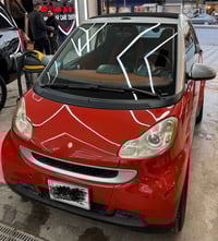 للبيع فقط  مرسيدس سمارت  موديل 2008   رقم بغداد انكليزي الجديد لون احم...