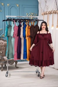 فستان ساحلي • زبدة تركي • فري سايز ١١٠ك