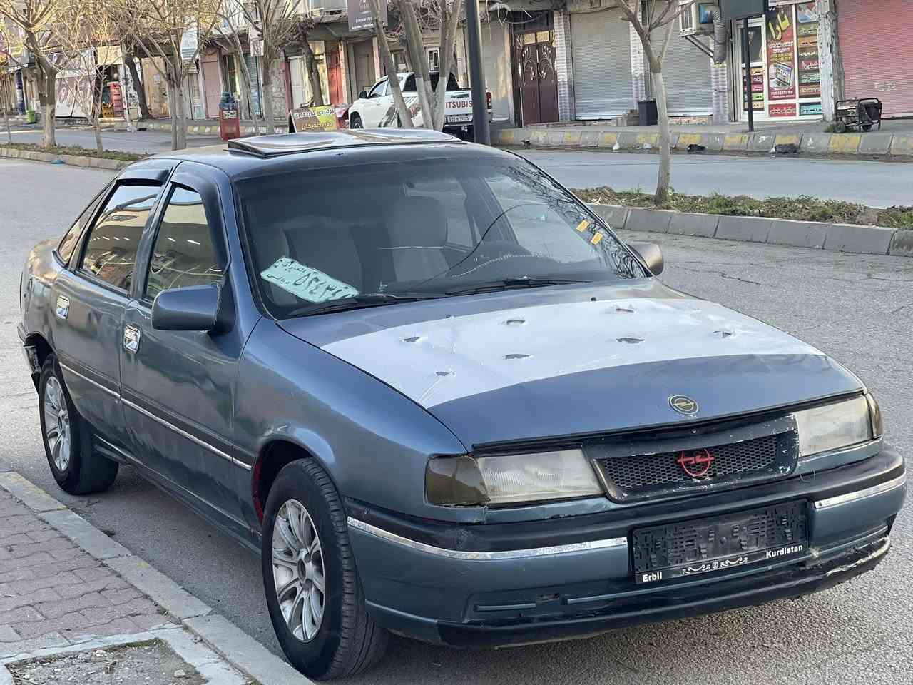 ئۆپڵ ڤیکترا
مۆدێل 1994
مەکینە 20
گێڕو مەکینەو کارەبای و ئەکسل بەشەرت
دوو جام کارەبا
موسو براوە بەشەرت
شاشە ئایپات
ئاڕمی سۆران 
20گەلاو مەعامەلە 
گۆڕینەوەش ئەکەم لەسەر دڵگرتن 
شوێن دەربەندیخان
***********
