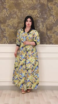 فستان نسائي • كشمير ثري دي • فري سايز ٨٥