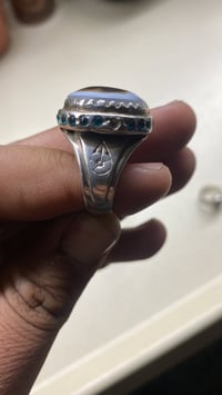 محابس • عقيق شجري • صياغة ثقيلة