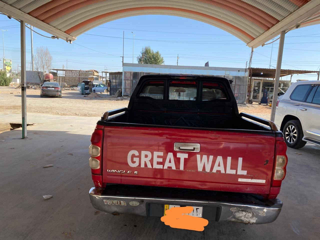 السلام عليكم كريت ويل 2012 سياره مكفوله من ضربه وتبديل والصبغ كير أو محرك أو حداديه أو أكسن وتخم تاير جديد أو تبريد شغال سياره خير من الله بيا خيسات قليله مكان السياره الديوانيه قضاء الشاميه السعر 65 بيا مجال حك جايهه ***********
