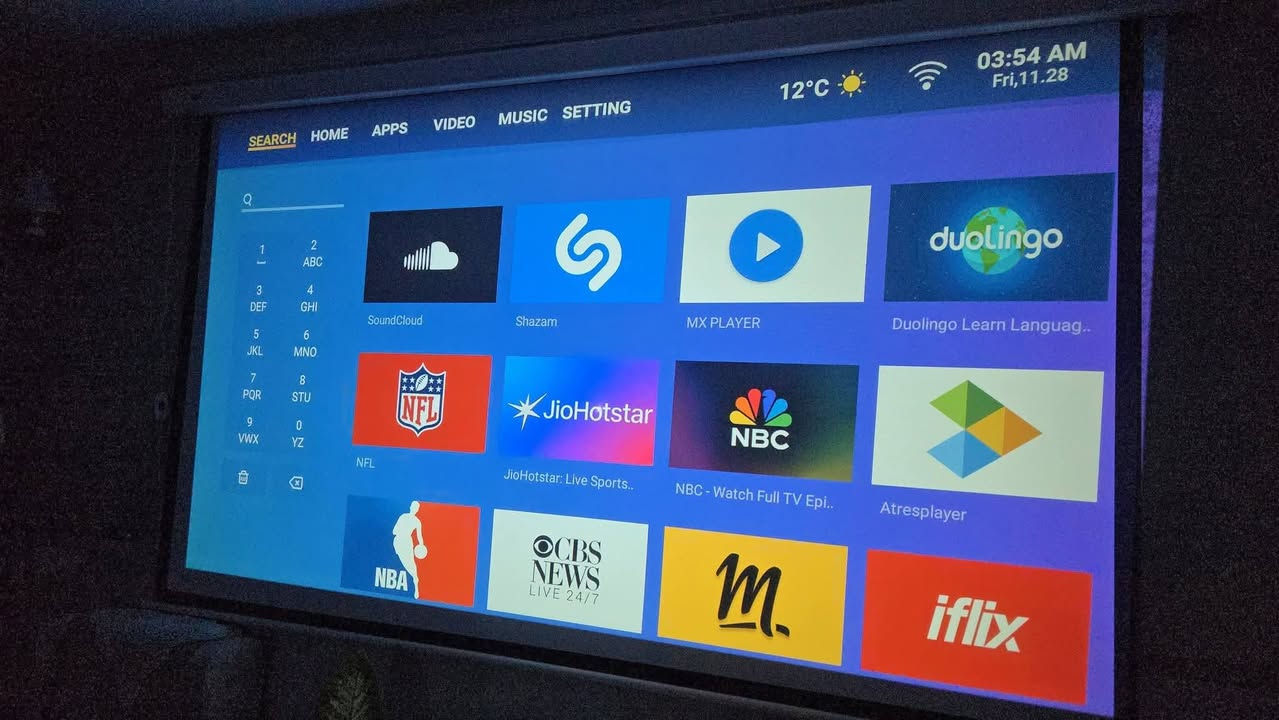 🔥جهاز العرض الداتا شو WiMiUS P63 🔥
🔥 يتميز بدقة أصلية تبلغ 1080 تدعم 4k🔥
مع هدية برنامج مفتوح بدون اشتراك جميع القنوات الرياضية الناقلة للدوري بن سبورت مع جميع القنواة الأفلام والمسلسلات العربية مع مكتبة ضخمة من الأفلام.. 
🚨ونظام Android TV مدمج في نظام سريع وسلس 🚨
📽️ويدعم تقنيات الاتصال الحديثة مثل Wi-Fi 6📽️
 و Bluetooth 5.2. 📲🎬 🥰ضمان فحص واستبدال 🥰
المواصفات الرئيسية :-
يتميز جهاز العرض WiMiUS P63 بمجموعة من الميزات المتكاملة والمفيدة للاستخدام المنزلي وفي المدارس والمعاهد والجامعات .

🔴 الدقة والسطوع: دقة أصلية تبلغ 1920 × 1080 بكسل، ويدعم إدخال إشارة 4K. يبلغ سطوعه حوالي 750 لومن ANSI (أو 650 ANSI حسب بعض المصادر). 28000 لومنز 
🔴 نظام التشغيل: مزود بنظام Android TV مدمج، مما يتيح الوصول المباشر إلى أكثر من 7000 تطبيق، بما في ذلك Netflix و Prime Video و Disney+ وغيرها، دون الحاجة إلى أجهزة بث خارجية.
🔴 الميزات الذكية: يشتمل على تركيز كهربائي مبتكر (Electric Focus) لتوضيح الصورة في ثوانٍ قليلة عبر جهاز التحكم عن بعد، وتصحيح انحراف رباعي النقاط (4-point keystone correction) لتعديل زوايا الصورة بسهولة. تعديل الزوايا تلقائي يحتوي على كامرة أمامية. 
🔴 الاتصال: يدعم أحدث تقنيات Wi-Fi 6 و Bluetooth 5.2 لنقل بيانات أسرع وأكثر استقرارًا، وربط مع جميع الأجهزة والاصدارات بدون تقطيع أو تأخير .. 
🔴 ويتضمن منافذ HDMI مزدوجة، ومنافذ USB مزدوجة، ومنفذ AV، ومقبس سماعة رأس.
🔴 الصوت: يحتوي على مكبري صوت مدمجين بقوة 10 واط. استريو صوت عالي ونقي . 

🔴 عمر المصباح: تستخدم تقنية إضاءة LED، بعمر افتراضي يصل إلى 30,000 ساعة. 
🔴 يغطي مساحة عرض ٧ متر مع خاصية التكبير والتصغير ، 
🔴 فوكس تحكم عن طريق الازرار الموجودة في أعلى الجهاز او عن طريق الرمونت كونترول  اوتو كيستون لتصحيح انحراف الزوايا . 
🔴 ذاكرة داخلية 32 كيكا والعشوائية 1 كيكا نظام سلس سريع التحكم والتنقل بين البرامج . 
🔴 الربط مع الهاتف الاندرويد والايفون لاسلكي بدون انترنت 
عن طريق خاصية المشاركة الاسلكية المثبتة ولا تحتاج إلى تثبيت .
🔴 تبريد مزدوج الجوانب يعطي انسيابية في تبريد عالي التوزيع 
لمشاهدة الأفلام بدون توقف . مع خاصية تنقية الغبار لتقليل من حدوث بقع سوداء . عدة تنظيف ملحق مع الجهاز.
🔴 المحتويات ستاند منضدي كيبلات ورمونت وكتلوك وعدة تنظيف . 
🔴 الجهاز جديد استيرادنا الخاص سعر الجهاز على الخاص يوجد جملة ومفرد 
وفرناه لكم  عرض لمتابعينا 
هدية مع الجهاز تنصيب مكتبة افلام وقنوات سنة كاملة
تنصيب سينمانا.
نعتذر عن كتابة الأسعار وذلك للحفاظ على تفاعل المنشور
السعر ١٢٠ الف. 
توجد اسعار جملة ايظا 
للحجز والاستفسار مراسلة الصفحة ✔️
توصيل بغداد ومحافظات 5 الف 🚗
واتساب 
*********** 
يسعدنا انظمامك إلى عائلة wimus والاستمتاع بمشاهدة سينمائية 😍#داتاشوسمارت
#داتاشو #بروجكتر #عارض_سينمائي #داتاشو#بروجكتر #بروجكتر #عارض_سينمائي #داتاشو #بروجكتر #عارض_سينمائي #داتاشو
