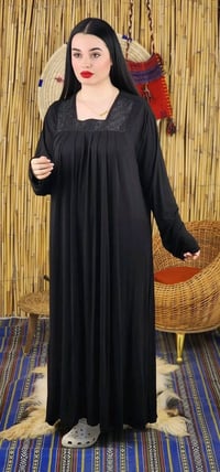 دشداشه كشمير • سواد فاحم • مقاسات 2XL-5XL