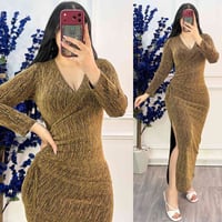 فستان طويل • جيرسي ترتر • فري سايز