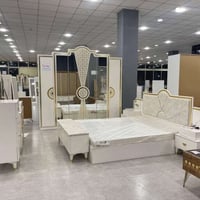 غرفة نوم تركي ٩ قطع جديده غير مستعمله بس مشدود فقط للعرض  07724717504