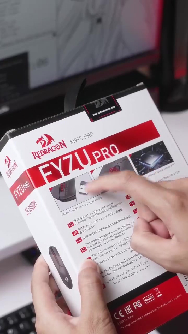 Redragon FYZU PRO M995W-PRO

دقة تصل إلى 26,000 DPI

مستشعر بصري احترافي PAW3395

اتصال 3 أوضاع: سلكي / 2.4GHz / Bluetooth

وزن خفيف 59 غرام

6 أزرار قابلة للبرمجة

ذاكرة داخلية لحفظ الإعدادات

أزرار بعمر يصل إلى 20 مليون ضغطة

إضاءة RGB

القطعة مستخدمة موجود توصيل
السعر 35 الف بدون توصيل


**إذا كنت صاحب هذا الإعلان وتريد حذفه لأي سبب، رجاءا أرسل رسالة إلى الدعم الفني**