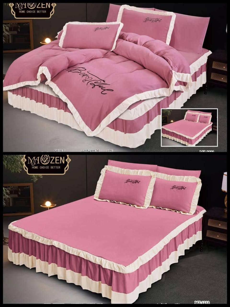 فرشه مقرنصه مع محلف ديباج 6 قطع نفرين 
قياس لحاف 220/240


**إذا كنت صاحب هذا الإعلان وتريد حذفه لأي سبب، رجاءا أرسل رسالة إلى الدعم الفني**