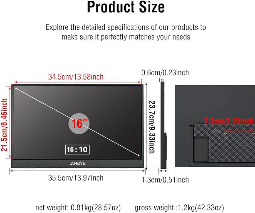 👇اقرأ الوصف بتمعن للاخير كلشي مذكور بالتفصيل 👇

    ❣️❣️❣️❣️❣️❣️السعر 165 الف❣️❣️❣️❣️❣️❣️

  🔥🔥🔥🔥🔥السعر غير قابل للتفاوض🔥🔥🔥🔥🔥

 🔥🔥المنتج امزون جديد غير مستخدم الماني اوربي🔥🔥

💥👈تعاملنا شرط الفحص قبل لاتنطي فلس للمندوب👉💥

👈طريقة الحجز 🙋‍♂️ الاسم  🏠  العنوان كامل 📱 رقم الهاتف

    ❣️❣️❣️ للحجز و الاستفسار على الخاص فقط ❣️❣️❣️

    🙏فضلاً ليس امراً متابعة الصفحة ليصلكم كل جديدنا🙏

🥰😍🥰متابعة الصفحة شرف لنا وتحياتي للجميع🥰😍🥰

علماً ان الصفحة تحتوي على اكثر من 550 منتج معروض بمختلف المجالات . الكتروني . كهربائي . يدوي . عدد . شحن . طاقة شمسية . سمارت . نشرات . لدات . انارة . لابتوب . حاسبة . هاتف . شاشة . ايربود . سماعة . سبيكر . مضخم . طابعة …. الخ 
تابع متخسر شي تنورنا بالمتابعة

Brand Anmite
16" Portable Touch Monitor for Laptop Computer Gaming Display Metal Enclosure Mobile Display

Product details

Top highlights 

* Brand Anmite

* Model A160W03T
* Screen Size 16 Inches 
* Resolution UXGA Wide 
* Aspect Ratio 16:10
* Screen Surface Description Glossy
* Image Contrast Ratio 1000:1

* portable game monitor and computer monitor, you can use various game consoles with HDMI and TPYE-C signal interface to play high-resolution games on this portable monitor, which will bring an excellent gaming experience. At HDR 1200P FHD resolution, bright colors and vivid images will make your gaming experience full of allure and give people a full entertainment experience.

Additional details 

Anmite Portable Monitor

Specifications

Net Weight: 0.81kg
Dimensions: 355*237*5-13 mm
Screen Size: 16 inch
Panel Type: IPS
Aspect Ratio: 16:10
Resolution: 1920*1200
Display Color: 16.7M
Color Temperature: 6800K
Visual Angle: H:178° V:178°
Visual Area: 345*215mm
Contrast Ratio: 1000:1
Brightness: 300cd/m²
Color Gamut: 100%
Refresh Rate: 60Hz
Input Interface: Mini-HDMI, Type-C (Full Function), Type-C,
Output Interface: 3.5mm audio interface
Speaker: Built-in speakers (1W*2)
System Requirements: Devices with complete Type-C (USB-C) video output capabilities, or devices with HDMI video output interfaces.

Package Included

Anmite Portable Monitor x 1
Mini-HDMI to HDMI cable x 1
Type-C to Type-C cable x 1
Type-C to USB-A cable x 1 
User Guide x 3

Note: Please check if the Type-C interfaces of your device is a full-featured Type-C interfaces. If it is only Type-C charging, it will not work.

علامة أنميت التجارية
شاشة لمس محمولة 16 بوصة لأجهزة الكمبيوتر المحمولة والكمبيوتر الشخصي، هيكل معدني، شاشة عرض متنقلة

تفاصيل المنتج

أهم الميزات

* علامة أنميت التجارية
* الموديل A160W03T
* حجم الشاشة 16 بوصة
* الدقة UXGA عريضة
* نسبة العرض إلى الارتفاع 16:10
* سطح الشاشة لامع
* نسبة تباين الصورة 1000:1

* شاشة ألعاب وشاشة كمبيوتر محمولة، يمكنك استخدام مختلف أجهزة الألعاب المزودة بواجهة HDMI وTPYE-C لتشغيل ألعاب عالية الدقة على هذه الشاشة المحمولة، مما يوفر تجربة لعب ممتازة. مع دقة HDR 1200P FHD، ستجعل الألوان الزاهية والصور النابضة بالحياة تجربة اللعب الخاصة بك جذابة للغاية وتمنحك تجربة ترفيهية متكاملة.

تفاصيل إضافية

شاشة أنميت المحمولة

المواصفات

الوزن الصافي: 0.81 كجم
الأبعاد: 355 × 237 × 5-13 مم
حجم الشاشة: 16 بوصة بوصة
نوع اللوحة: IPS
نسبة العرض إلى الارتفاع: 16:10
الدقة: 1920 × 1200
ألوان العرض: 16.7 مليون لون
درجة حرارة اللون: 6800 كلفن
زاوية الرؤية: أفقي: 178 درجة، رأسي: 178 درجة
مساحة العرض: 345 × 215 مم
نسبة التباين: 1000:1
السطوع: 300 شمعة/م²
نطاق الألوان: 100%
معدل التحديث: 60 هرتز
منافذ الإدخال: Mini-HDMI، Type-C (كامل الوظائف)، Type-C
منفذ الإخراج: منفذ صوت 3.5 مم
مكبرات الصوت: مكبرات صوت مدمجة (1 واط × 2)

متطلبات النظام: أجهزة مزودة بإمكانيات إخراج فيديو Type-C (USB-C) كاملة، أو أجهزة مزودة بمنافذ إخراج فيديو HDMI.

محتويات العبوة

شاشة Anmite المحمولة × 1
كابل Mini-HDMI إلى HDMI × ١
كابل من النوع C إلى النوع C عدد ١
كابل من النوع C إلى USB-A عدد ١
دليل المستخدم عدد ٣

ملاحظة: يرجى التأكد من أن منفذ النوع C في جهازك يدعم جميع وظائف النوع C. إذا كان يدعم الشحن فقط، فلن يعمل الجهاز.

    ❣️❣️❣️❣️❣️❣️السعر 165 الف❣️❣️❣️❣️❣️❣️

  🔥🔥🔥🔥🔥السعر غير قابل للتفاوض🔥🔥🔥🔥🔥

 🔥🔥المنتج امزون جديد غير مستخدم الماني اوربي🔥🔥

💥👈تعاملنا شرط الفحص قبل لاتنطي فلس للمندوب👉💥

👈طريقة الحجز 🙋‍♂️ الاسم  🏠  العنوان كامل 📱 رقم الهاتف

    ❣️❣️❣️ للحجز و الاستفسار على الخاص فقط ❣️❣️❣️

    🙏فضلاً ليس امراً متابعة الصفحة ليصلكم كل جديدنا🙏

🥰😍🥰متابعة الصفحة شرف لنا وتحياتي للجميع🥰😍🥰

علماً ان الصفحة تحتوي على اكثر من 550 منتج معروض بمختلف المجالات . الكتروني . كهربائي . يدوي . عدد . شحن . طاقة شمسية . سمارت . نشرات . لدات . انارة . لابتوب . حاسبة . هاتف . شاشة . ايربود . سماعة . سبيكر . مضخم . طابعة …. الخ 
تابع متخسر شي تنورنا بالمتابعة بغداد, العراق


**إذا كنت صاحب هذا الإعلان وتريد حذفه لأي سبب، رجاءا أرسل رسالة إلى الدعم الفني**