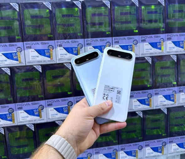 #الانيق من Tecno بسعر مميز شبية ايفون17 اير 😉
#POVA_slim
#بسعر_ناااار 290.000 الف دينار 🔥
المواصفات:
- الشاشة: 6.78 انش
-  نوع الشاشة: AMOLED, 144Hz,
-  الذاكرة الداخلية: 256GB
- الذاكرة العشوائية: 8GB
- المعالج: MediaTek Helio G200
-  سعة البطارية : 5160 mAh , شحن سريع 45W
حـمايـة من الماء والـغـبار والـصدمات بمعـيار IP64

شركة سجاد للموبايلات 
#العنوان_طوزخورماتو_شارع_العام
#_مقابل_دوز_مول

مبيعات جملة / ***********
مبيعات مفرد / ***********
