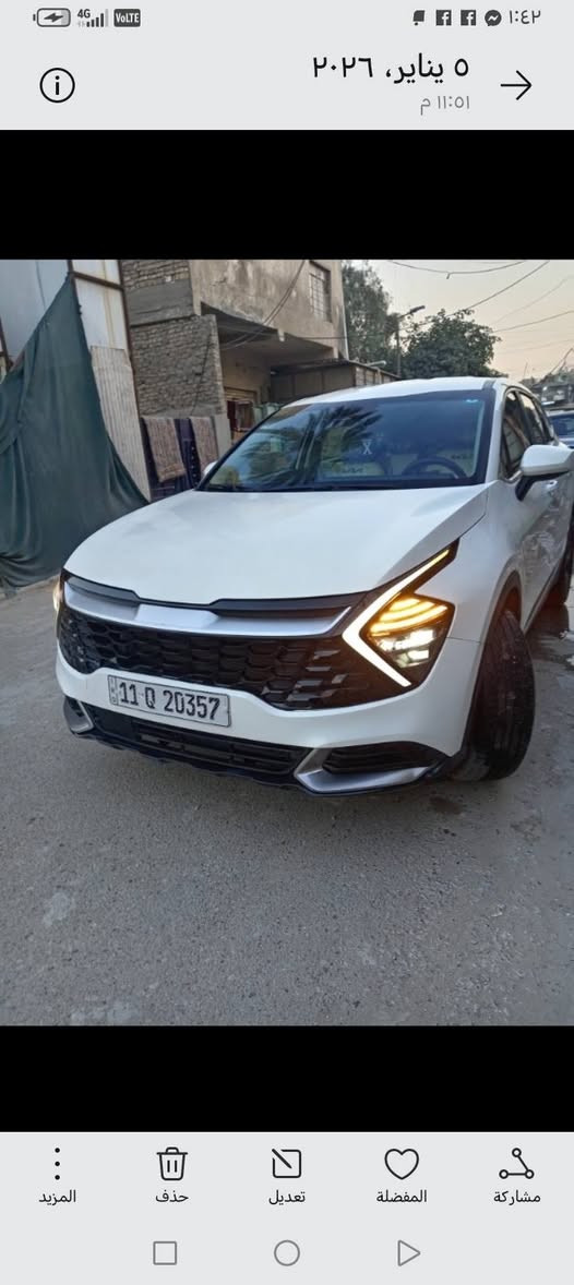 السلام عليكم من رخصه مدير بيع مستعجل كياسبورتج ٢٠٢٣ حادثه أبواب وانصبغت احزام ٣٨ والسعر بلاش جوه سوك ابيع بيع مستعجل ١٥٦ وبيه مجال للشراي هاتف *********** واتساب بي غير متواجد ع فييس
