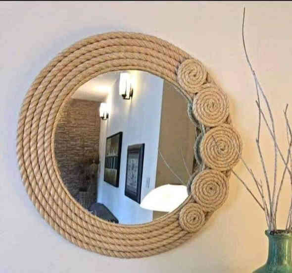 🪞مرايتك تعكس جمالك 🪞
عمل يدوي من حبال طبيعيه 
للطلب والاستفسار على الواتساب
*********** 
التوصيل داخل بعقوبه مجاني

