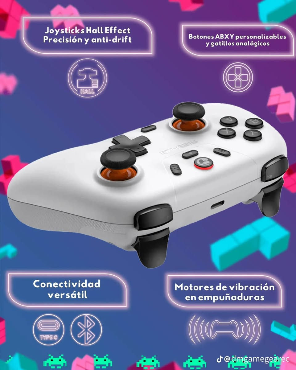 🎮🔥 يد التحكم اللاسلكية GameSir Nova Lite 🔥
استمتع بتجربة لعب احترافية مع GameSir Nova Lite باللون الأرجواني الفضائي 💜، المصممة لتمنحك دقة عالية واستجابة سريعة على مختلف الأجهزة.

🌟 أبرز المميزات:
🔹 3 أوضاع اتصال: Bluetooth 🔵 + 2.4GHz 📡 + USB-C 🔌
🔹 عصي تحكم Hall Effect لمنع مشكلة الـ Drift وتوفير دقة عالية 🎯
🔹 تصميم مريح وخفيف لجلسات لعب طويلة ✨
🔹 استجابة سريعة وأداء احترافي للألعاب التنافسية 🚀
🔹 خامات عالية الجودة ولمسات عصرية باللون الأرجواني 💜

🎮 متوافقة مع:
✅ PC (Windows) 💻
✅ Nintendo Switch 🕹️
✅ Android 📱
✅ iPhone / iPad (iOS) 🍎

📞 للتواصل: ***********

🚚 متوفر توصيل إلى كافة أنحاء العراق 🇮🇶
