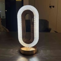 مصباح طاولة كريستالي • إضاءة RGB • بطارية ١٢ ساعة