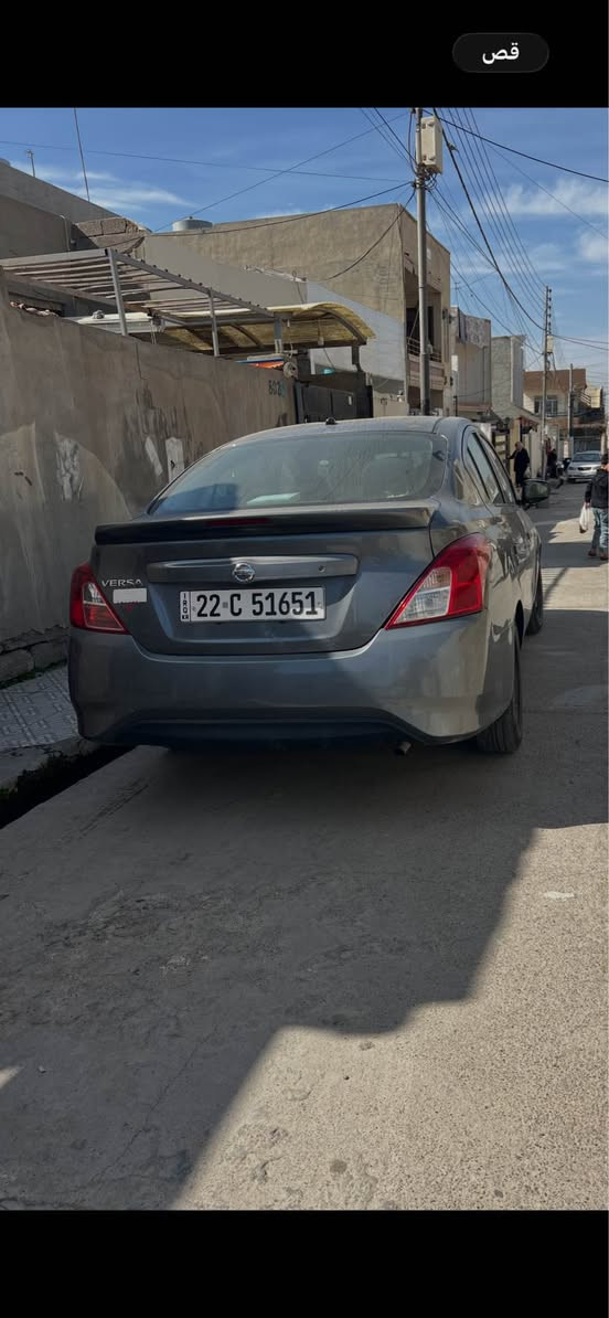 نيسان فيرسا 
موديل 2017
مواصفات S
بيهة 4 قطع صبغ
ماشيه 115 الف 
عنوان اربيل 
***********
*********** أربيل, العراق
