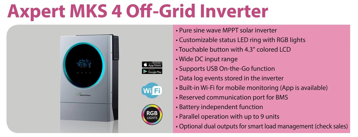 متبقي قطعتين من هذا العملاق

انفيرتر فولترونك ٥.٦ كيلو واط الاصلي

الملقب بالدبابه 

واحد من اقوى انواع الانفيرترات ومن ارقى الشركات

👈 المواصفات التقنية :

 1️⃣ يولد موجة جيبية نقية ويغذي تيار حمل ٢٣ امبير

 2️⃣ يعمل بمدى واسع من الفولتيات ( ٩٠-٢٨٠) فولت

 3️⃣ امكانية التخاطب مع بطاريات الليثيوم

 4️⃣ تيار الشحن للبطاريات ١٢٠ امبير

 5️⃣ يتقبل ٩ الواح توالي ( ٤٥٠ فولت) وبطاقة ٦ كيلو واط من الشمس

 6️⃣ امكانية ربط التوازي ولغاية ٩ وحدات

 7️⃣ المراقبة والتحكم عن بعد من خلال الواي فاي وتطبيقات الهاتف

 8️⃣ شاشة ملونه ٤.٣ انج مع ازرار لمس لسهولة البرمجة والتحكم

جهاز قوي جدا ويتحمل العمل المستمر ومجرب في كل دول العالم بنجاح ساحق

راسلونا للتفاصيل


**إذا كنت صاحب هذا الإعلان وتريد حذفه لأي سبب، رجاءا أرسل رسالة إلى الدعم الفني**