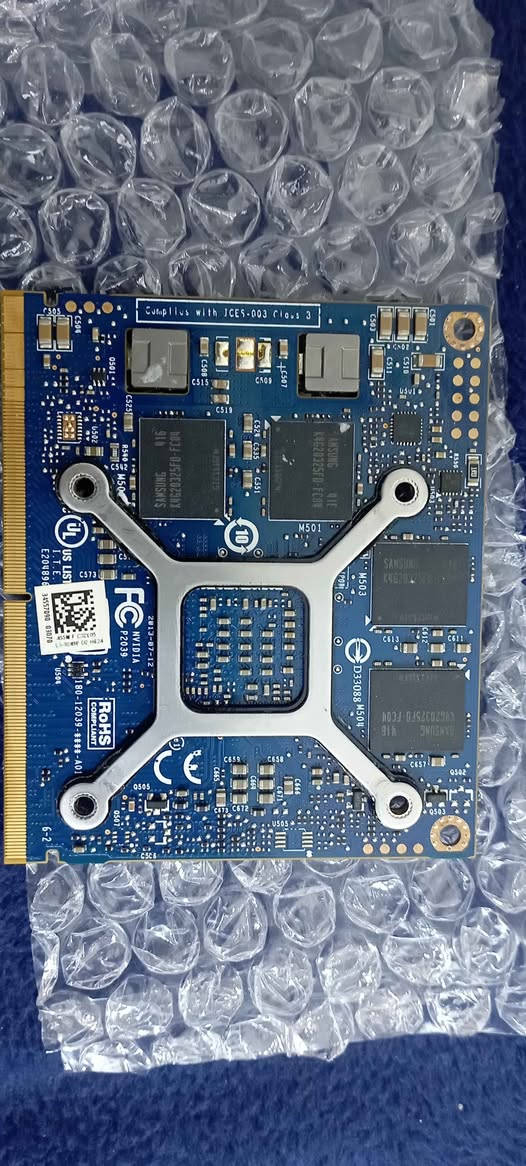 كارت شاشة خارجي (MXM) خاص بأجهزة اللابتوب الورك ستيشن.
الموديل: NVIDIA Quadro K1100M.
الذاكرة: 2GB GDDR5.
الكود: N15P-Q1-A2.
الأجهزة المتوافقة: يركب على فئة Dell Precision (مثل M3800) وفئة HP ZBook (G1, G2) وأجهزة أخرى تدعم منفذ MXM.
الحالة: جديد غير مستعمل 
السعر: [ 35
الموقع: [مكان بغداد المشتل]
متوفر توصيل 5 جميع محافظات بغداد, العراق


**إذا كنت صاحب هذا الإعلان وتريد حذفه لأي سبب، رجاءا أرسل رسالة إلى الدعم الفني**