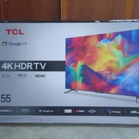 شاشة للبيع حجم 55 4K TCL مستعملة  3ايام  شاشة فول مواصفات سعر 500الف و...