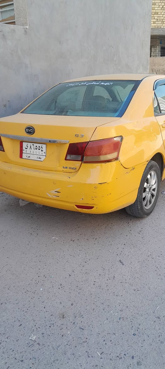 السلام عليكم سيارة BYD G3 للبيع موديل 2013 محركاها بلادي كير اوتوماتيك بلادي مكان دورة 36سعرهاوبيها مجال  ***********

