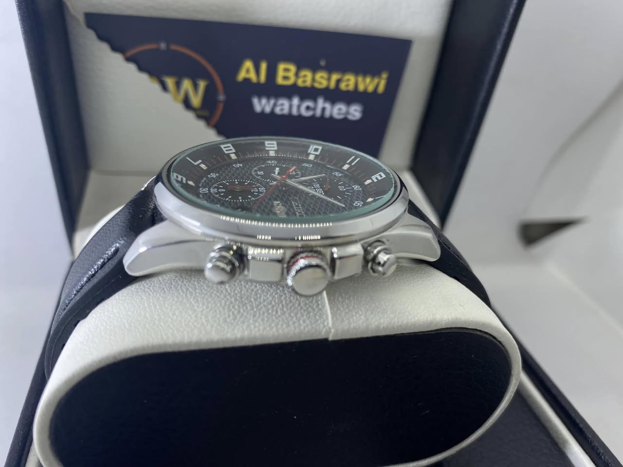 اروع إنتاج .. شركة سايكو  SEIKO
اصدار خاص ومحدود .. لشركة تيوتا 
المواصفات :
كوارتز .. كرنو گراف مينه مميزه جدا
سير ربل …. نظافه كالجديد 
القطر : 42 m
السعر : 120 $ …….. مع التوصيل 
رتيل الساعه … مرتفع جدا 
التواصل : خاص 
او ….. إتصال مع واتساب  ***********

#البصراوي 
#للساعات
#اختيار 
#المتميزين
