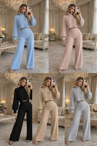 طقم تريكو • فري سايز حتى 48 • صوف سميك