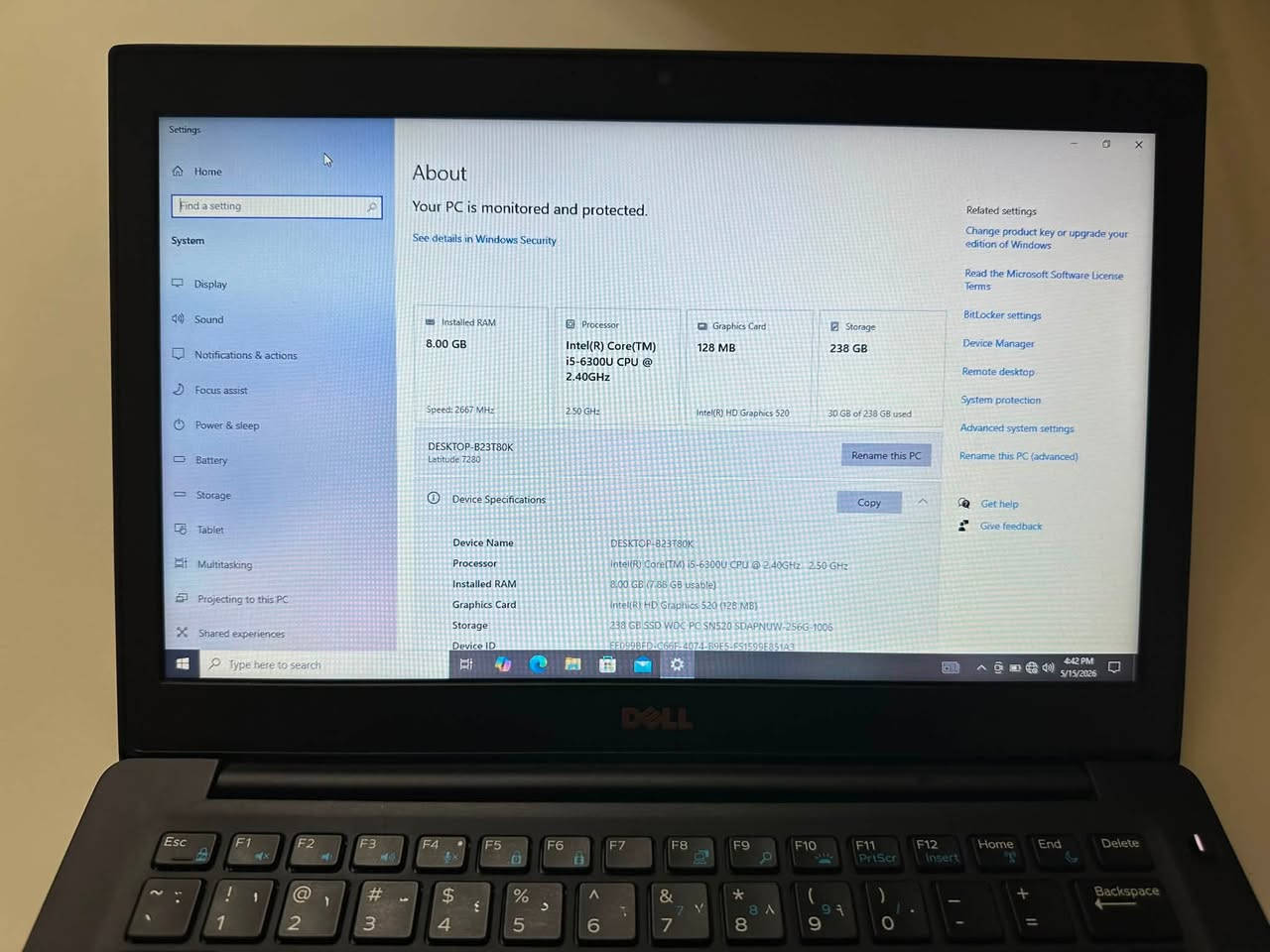 لابتوب DELL
وندوز 10
كوراي 5
جيل سادس
رام 8
شاحنة شغالة 
المداخل ( تايب سي _ USP _ شاحنة _ سماعات _ رام )
كلشي شغال 
 بي شخوط بسيطة بس بالغلاف 
و باقي التفاصيل بالصور 
السعر 175و بي مجال 
📍مكاني / بغداد _حي الجامعة
للأستفسار خاص


**إذا كنت صاحب هذا الإعلان وتريد حذفه لأي سبب، رجاءا أرسل رسالة إلى الدعم الفني**