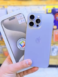 ايفون 15برو ماكس ذاكره 256بطاريه 97‎%‎جهاز اخو حديد زلغ واحد مابي وتر ...