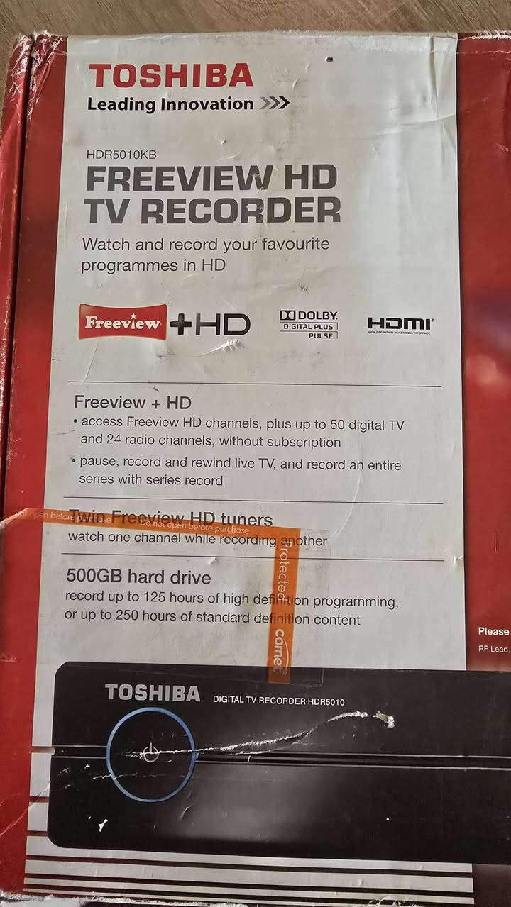 هذا المنتج عبارة عن مسجل تلفزيون توشيبا Freeview HD (طراز HDR5010KB).يتميز بمساحة تخزين 500 جيجابايت تتيح تسجيل ما يصل إلى 125 ساعة من البرامج عالية الدقة.يحتوي على موصل HDMI للتوصيل بالتلفزيونات الحديثة وتوفير جودة صورة عالية.يسمح لك بتسجيل برنامجين في وقت واحد أثناء مشاهدة برنامج ثالث. للبيع ٥٠ الف


**إذا كنت صاحب هذا الإعلان وتريد حذفه لأي سبب، رجاءا أرسل رسالة إلى الدعم الفني**