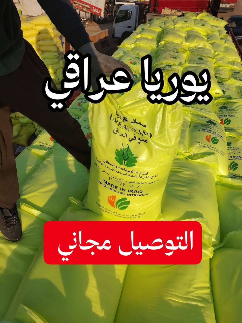 تم وصول كميات كبيرة من اليوريا العراقي درجة أولى وبسعر مغري جداً مناسب وتوصيل مجاني جملة ومفرد 
#يوريا_عراقي
#نتروجين_46٪
للاستفسار اتصال
#توصيل_مجاني 
توصيل كميات 
#اسعار_جملة
  العنوان بابل الكفل
اتصال على الارقام التاليه 
***********
***********
@إشارة

