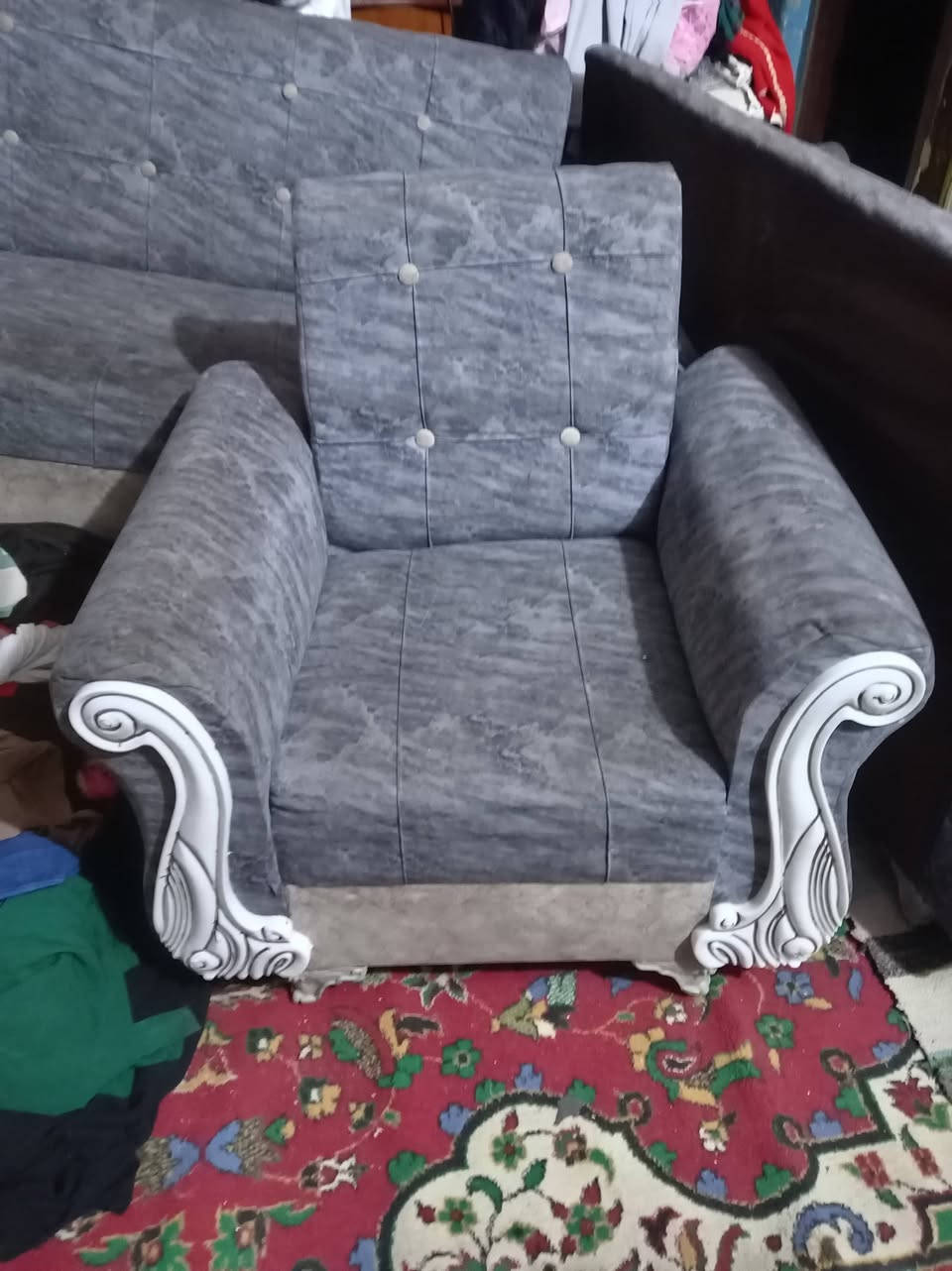 بسم الله الرحمن الرحيم توكلنا على الله تخم ٣ كرويتات ٢ كراسي السعر ١٥٠
كنتور ٥ أبواب السعر ١٥٠ بي مجال
مجمدة حجم وصط السعر ١٧٥ وبي مجال
طبلات خشب السعر ٣٥
كنفيره حجم كبير السعر ٨٥


**إذا كنت صاحب هذا الإعلان وتريد حذفه لأي سبب، رجاءا أرسل رسالة إلى الدعم الفني**